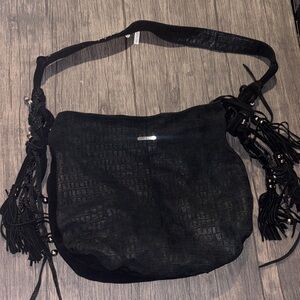 Black Fringe Women's Bag